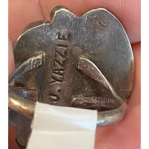 Ring Size 6.5 Malachite J. Yazzie Sterling Silver 925 Women Semi-Precious Stone - Picture 7 of 8